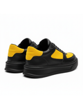 Apollo Moda men's Artemis Solar black and yellow sneaker, fourth angle