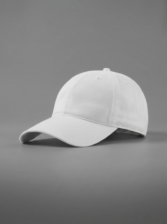 Casquette en sergé de coton blanc pur