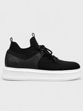 Madrid Noir White casual sneaker in black and white by Apollo Moda