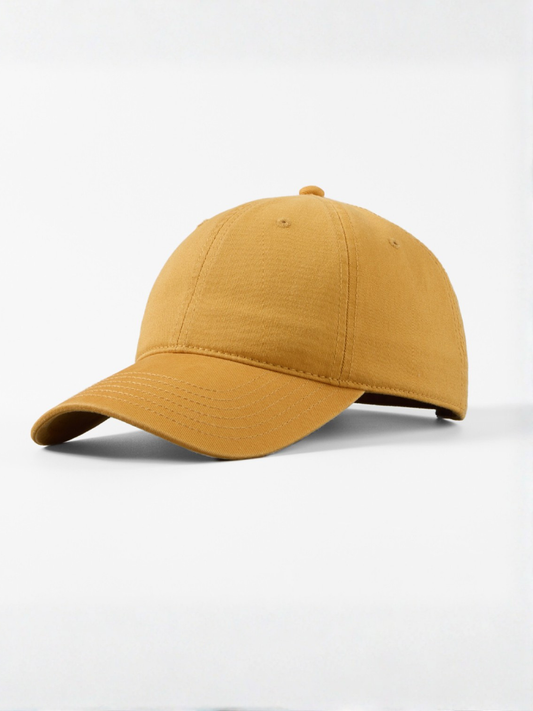 Casquette en sergé de coton couleur or sable