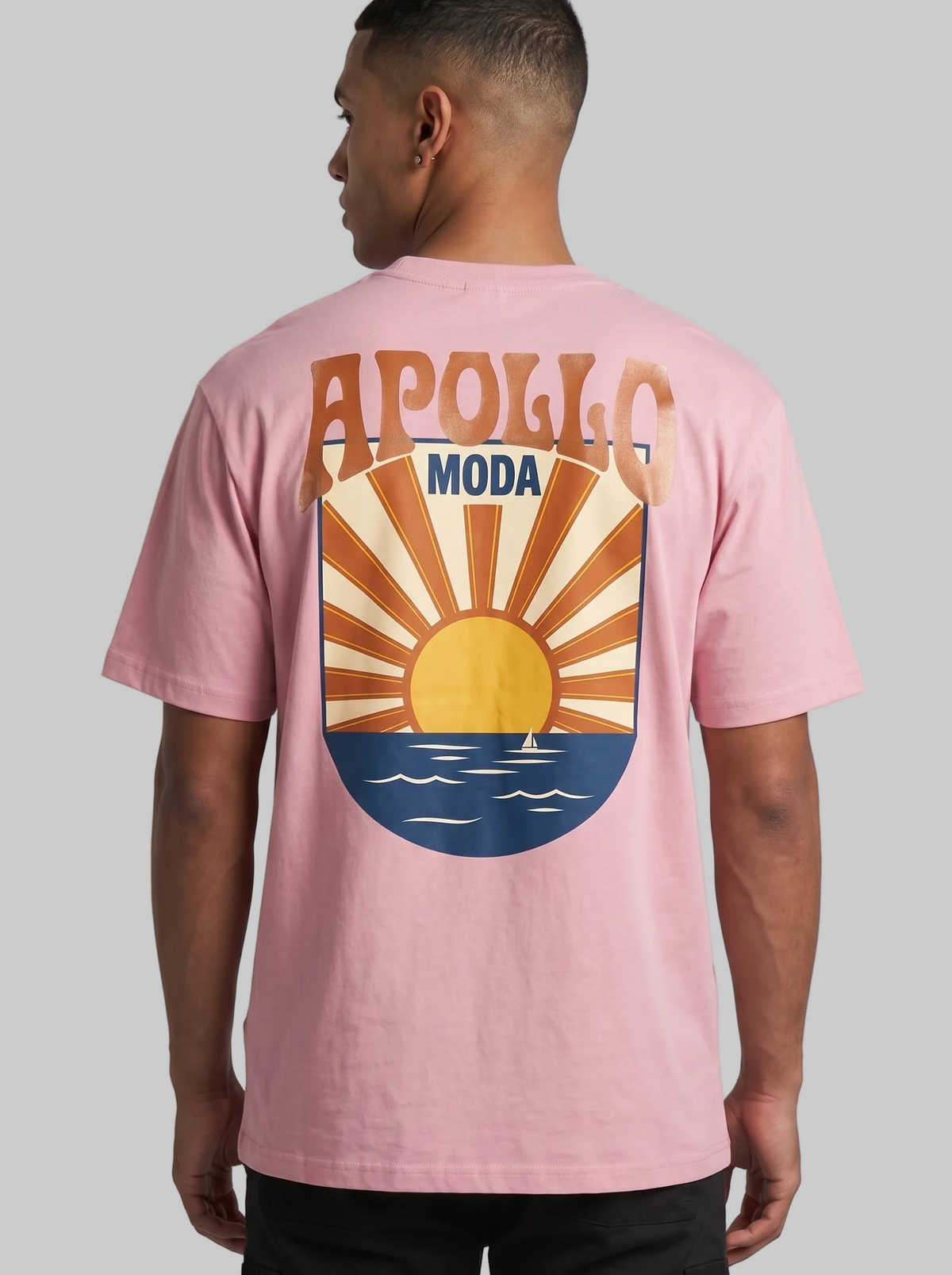 T-shirt graphique oversize Horizon en tissu épais