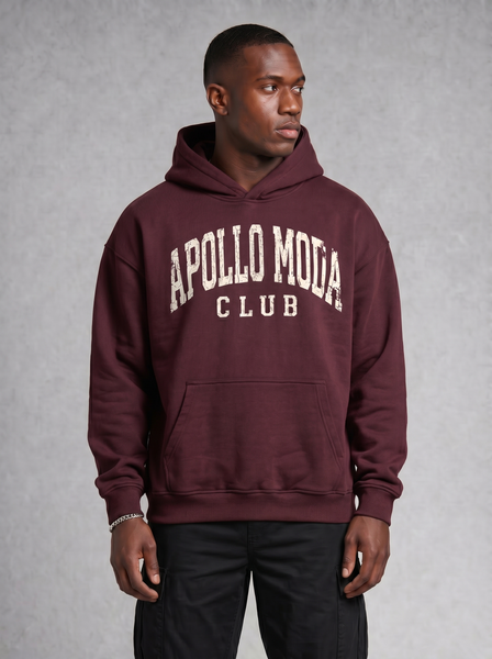 Sweat à capuche oversize lourd Club Collegiate