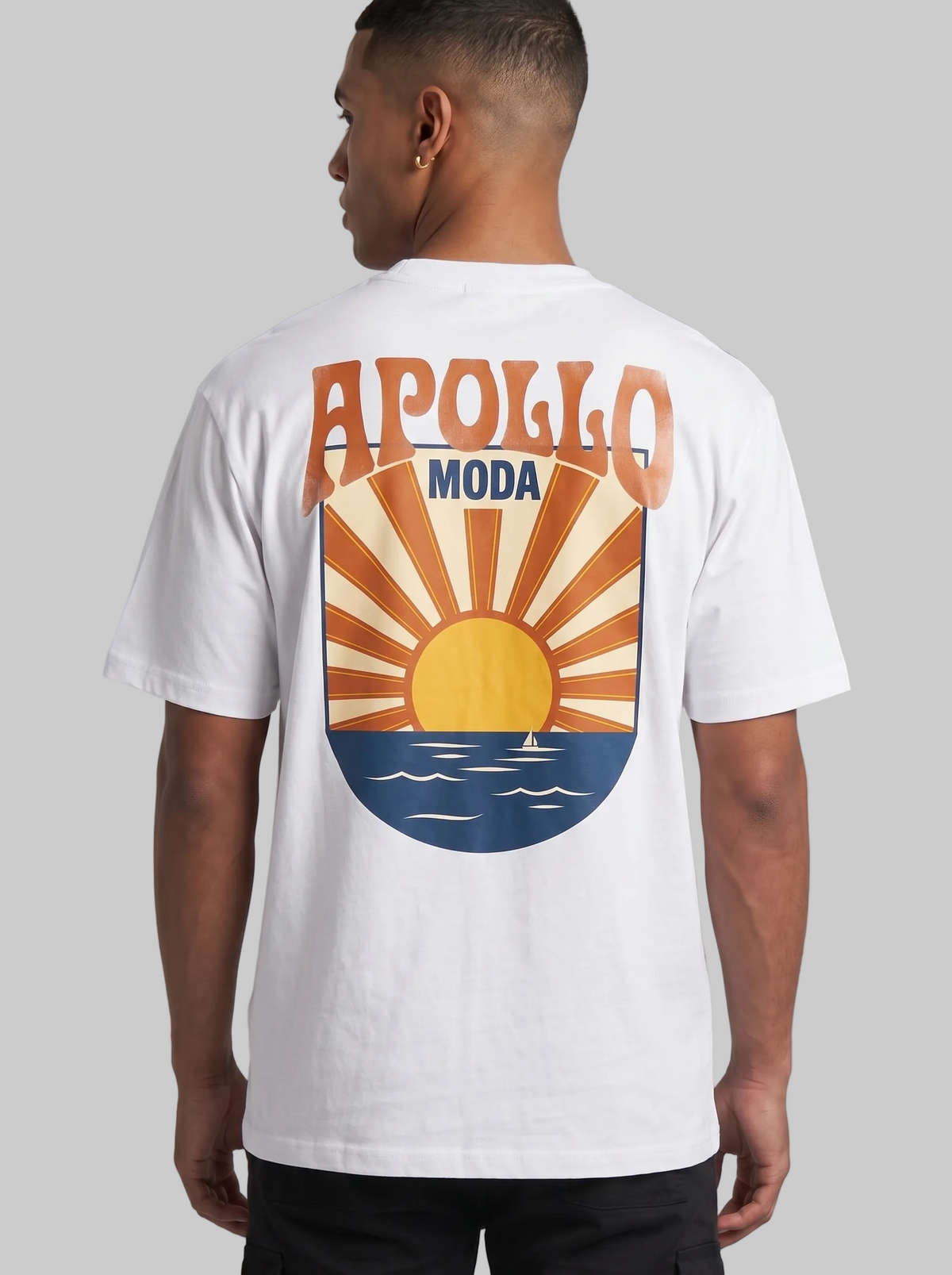 T-shirt graphique oversize Horizon en tissu épais