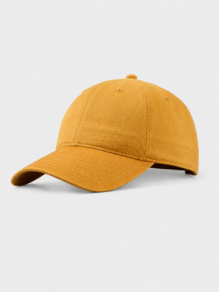 Casquette en sergé de coton couleur or sable
