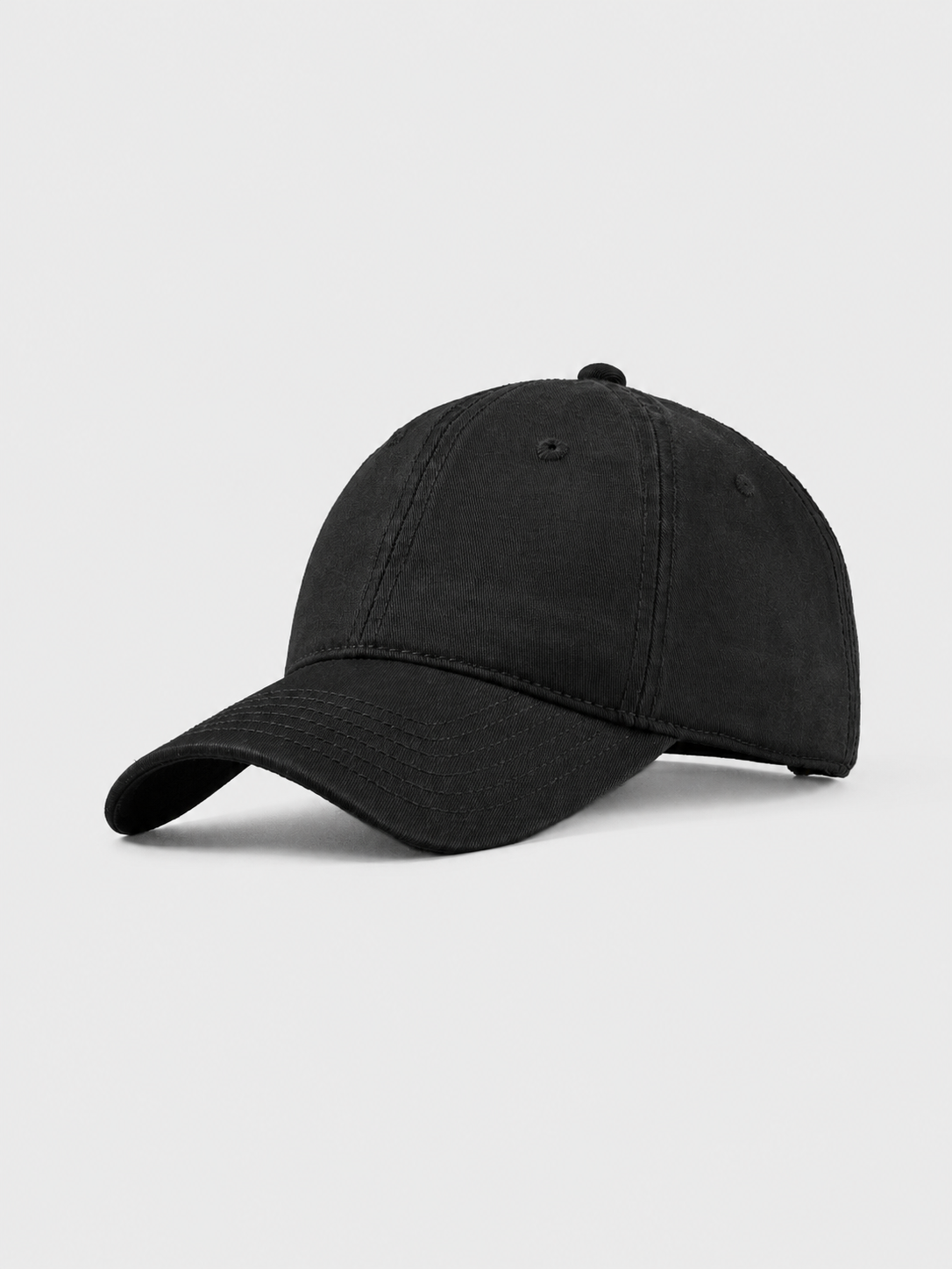 Casquette en sergé de coton noir minuit