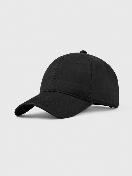 Casquette en sergé de coton noir minuit