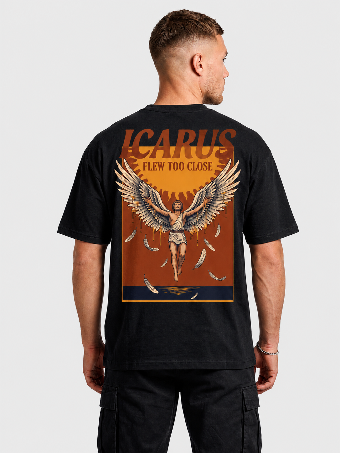 T-shirt graphique oversize Icare a Volé Trop Près