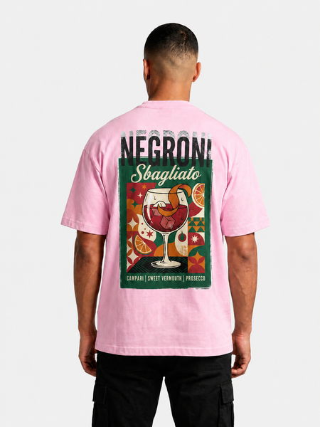 T-shirt graphique oversize Negroni Sbagliato en tissu épais