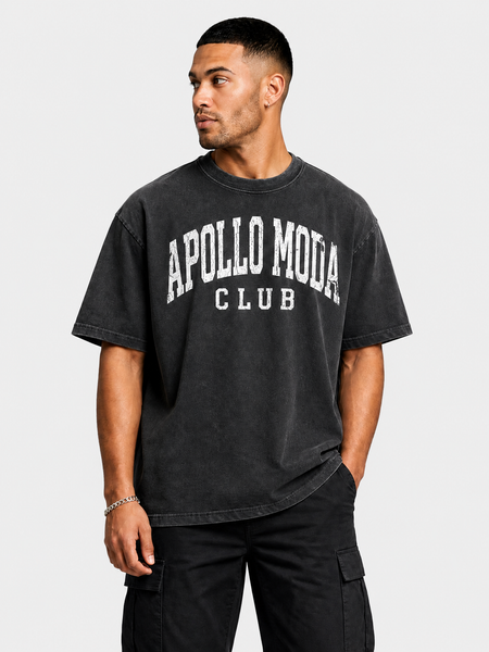 T-shirt oversize Club dégradé lavé