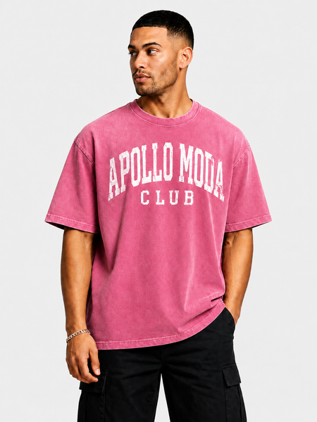 T-shirt oversize Club dégradé lavé