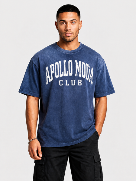 T-shirt oversize Club dégradé lavé