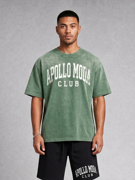 T-shirt oversize Club dégradé lavé