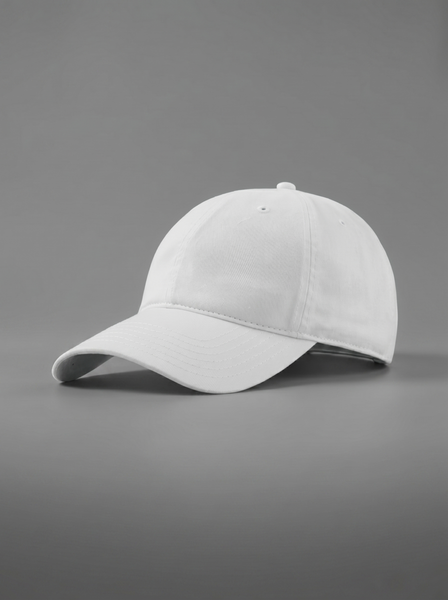 Casquette en sergé de coton blanc pur