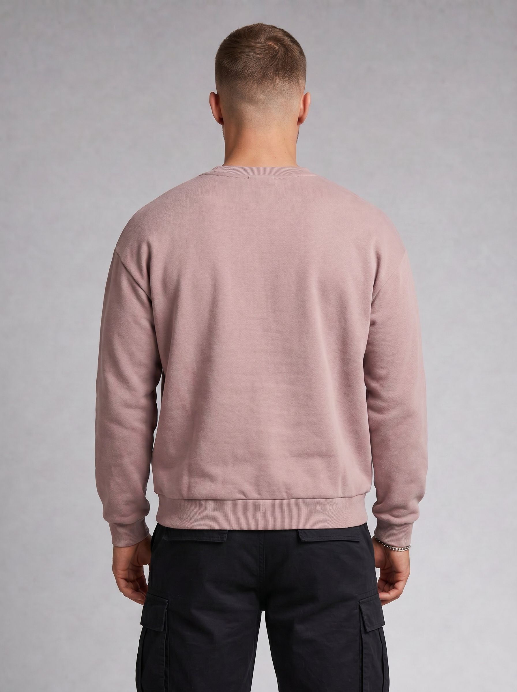 Club Collegiate oversized crewneck sweatshirt in pink by Apollo Moda, view 4