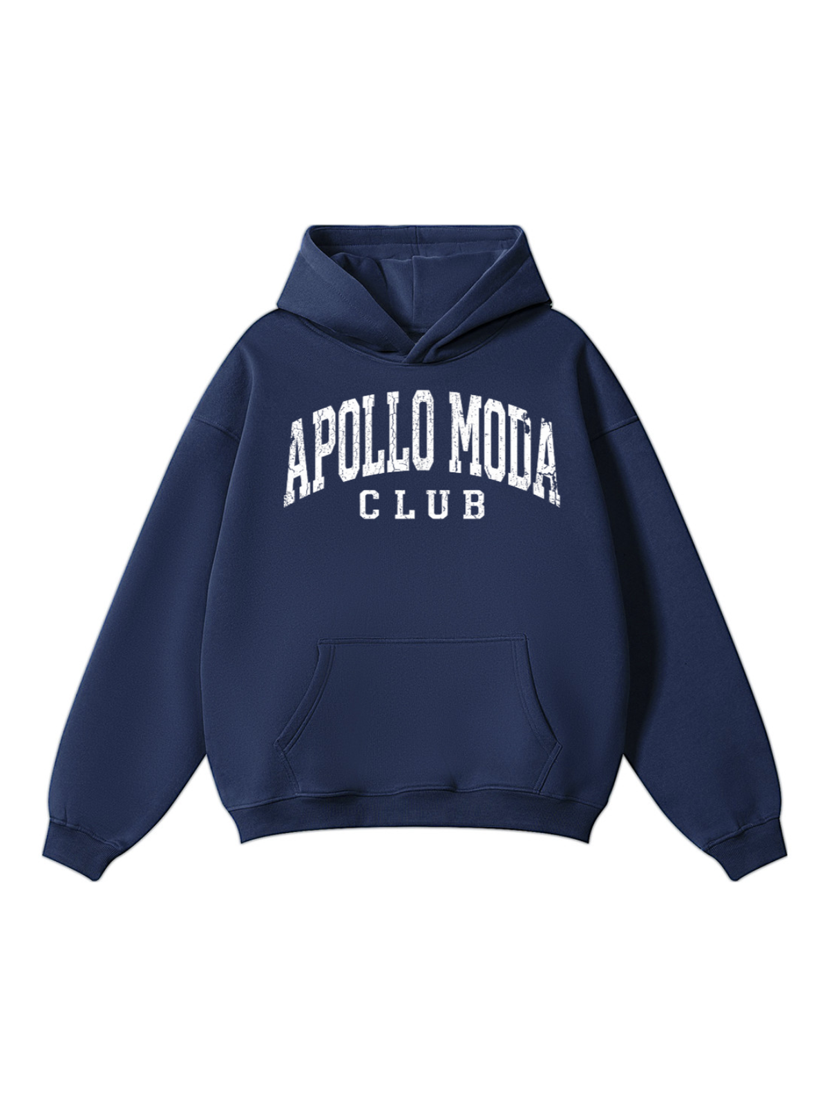 Club Collegiate oversized heavyweight hoodie in navy by Apollo Moda, view 2