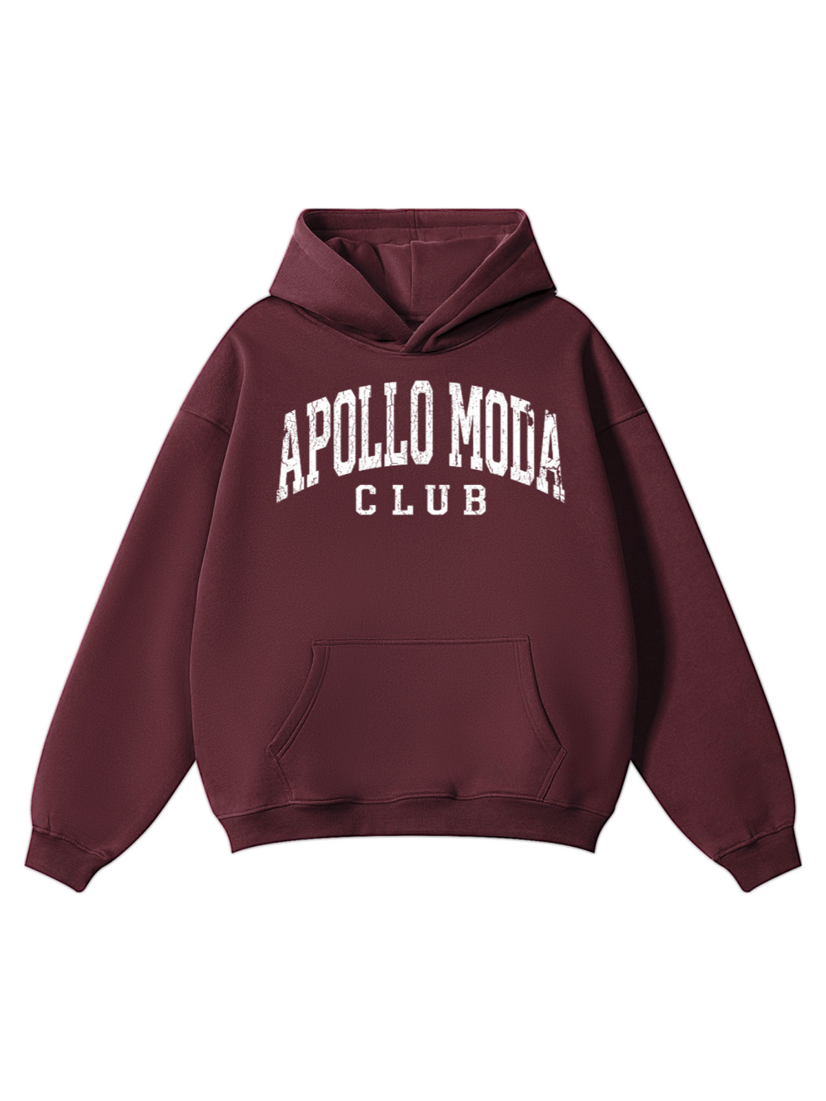 Club Collegiate oversized heavyweight hoodie in red by Apollo Moda, view 2
