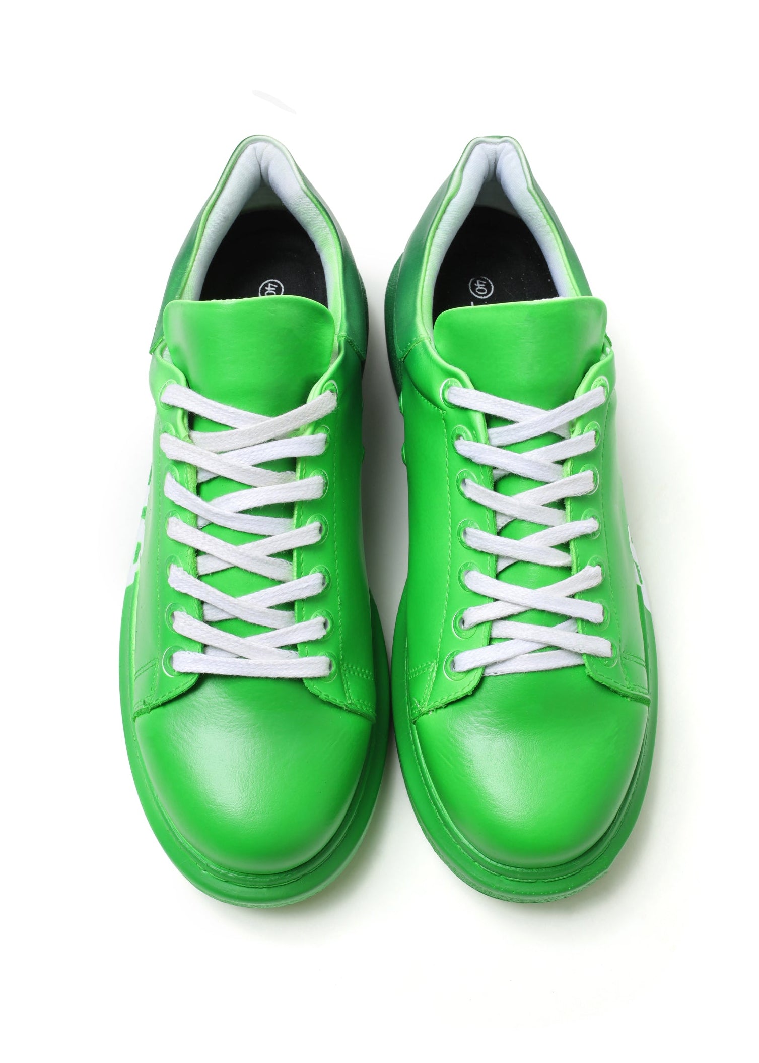 Aloha Green hand-painted custom sneaker in green by Apollo Moda, view 3