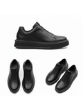 Izmir X-2 slip-on sneaker in black by Apollo Moda, view 4