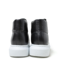 Apollo Moda Kelly Midnight Majesty men's black and white high-top lace-up boot, sixth angle