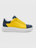 Apollo Moda Men's Luna Solar yellow and navy colorblock sneaker, main product photo