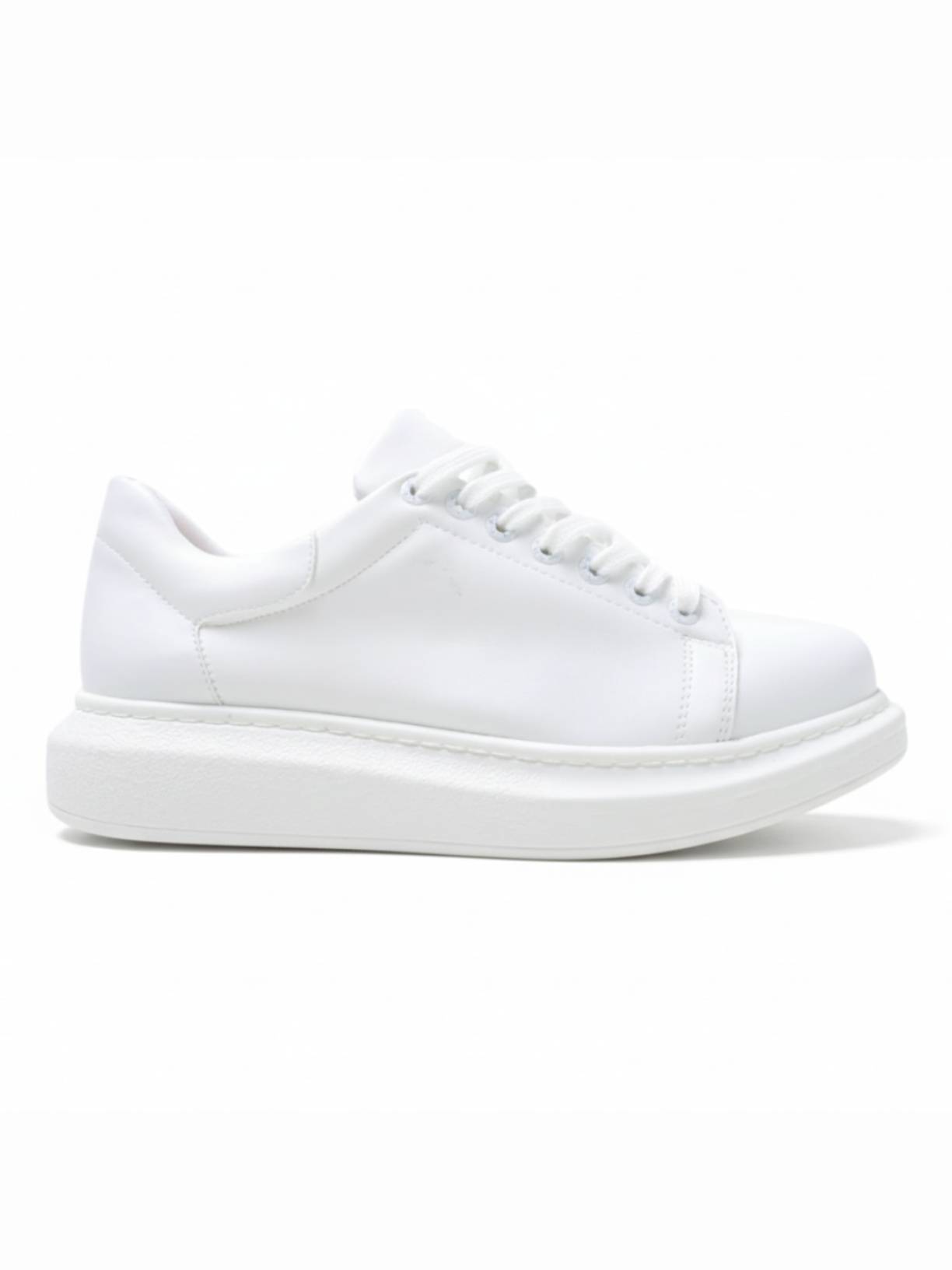 Pluto Pure White casual sneaker in white by Apollo Moda, view 7