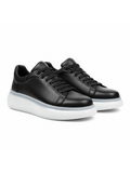 Stark Midnight Contrast Collection casual sneaker in black by Apollo Moda, view 3
