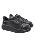 Women's Pluto Onyx Black slip-on sneaker in black by Apollo Moda, view 3