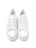 Women's Pluto Pure White casual sneaker in white by Apollo Moda, view 4